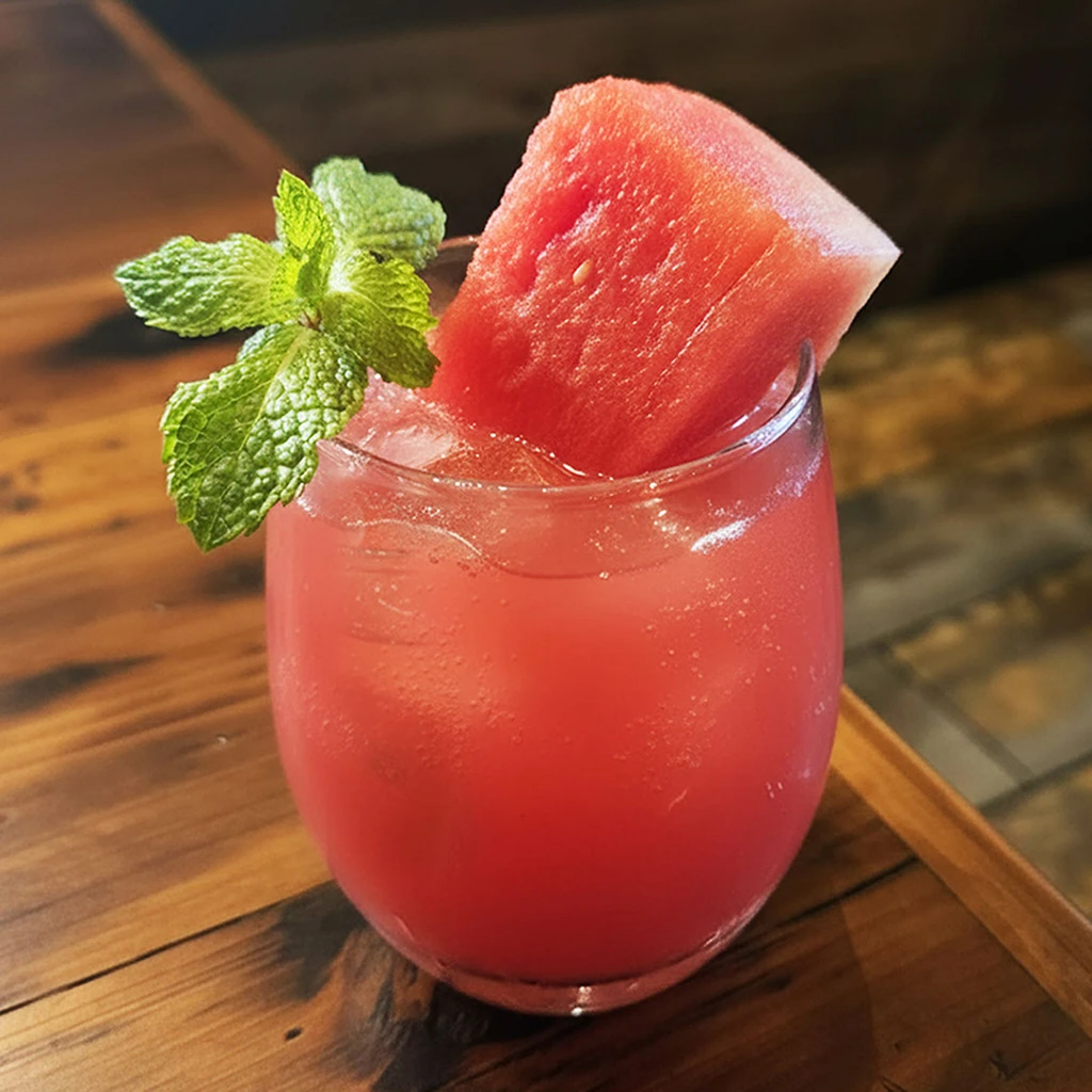 Watermelon agua fresca with mint and lime