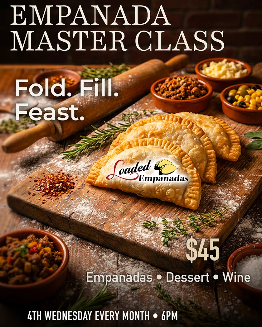 Empanada Master Class flyer photograph