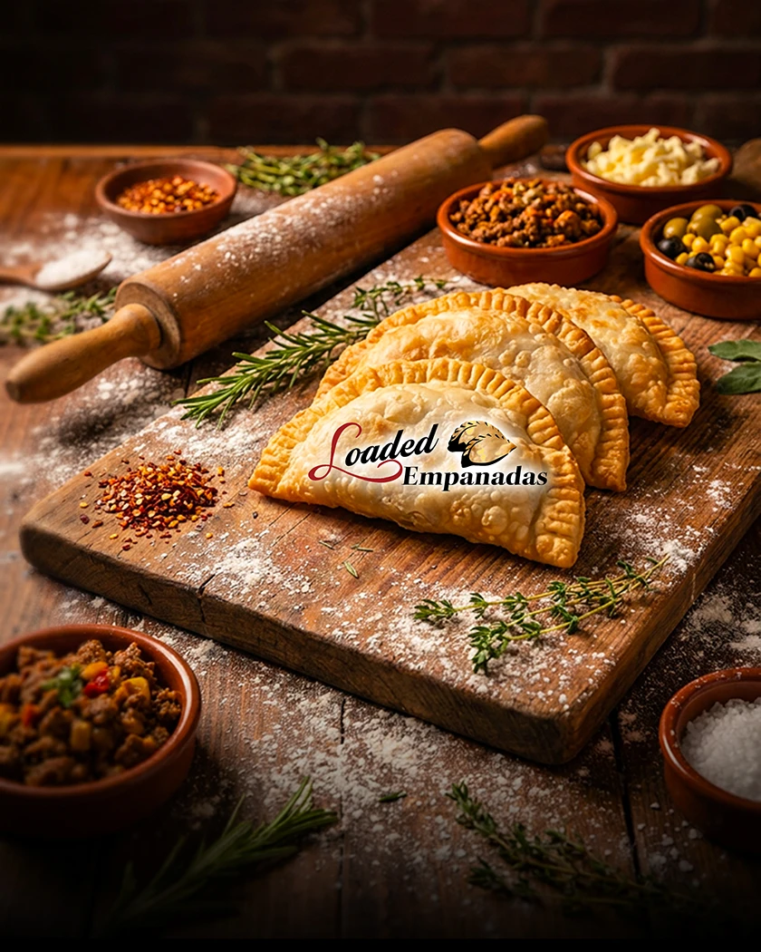Guests learning to fold empanadas at the Loaded Empanadas Master Class