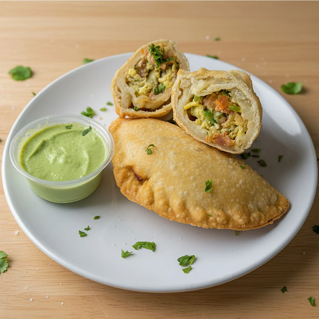 Samba Scramble breakfast empanada with Brazilian sausage and egg