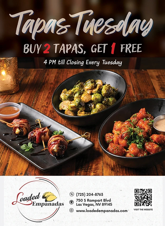 Tapas Tuesday at Loaded Empanadas: buy two tapas and get the third free